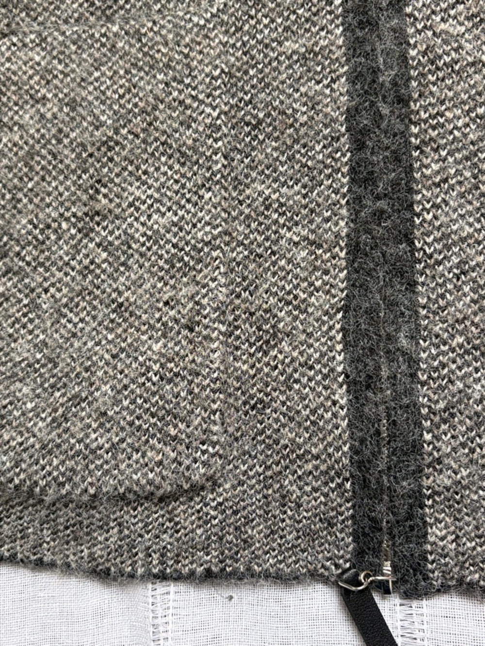 Cyrus Grey Zip-Front Wool-Blend Cardigan Jacket - Picture 13 of 13